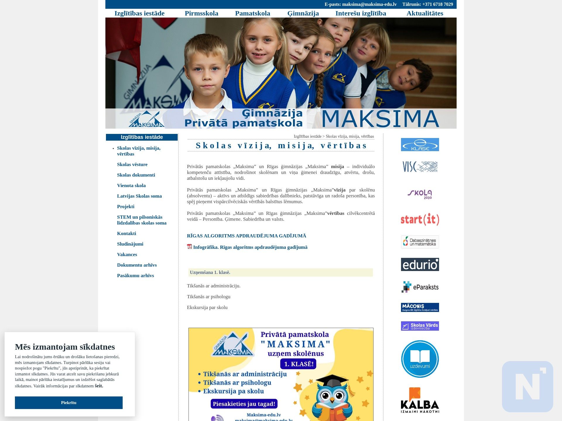 Privātā pamatskola un ģimnāzija Maksima