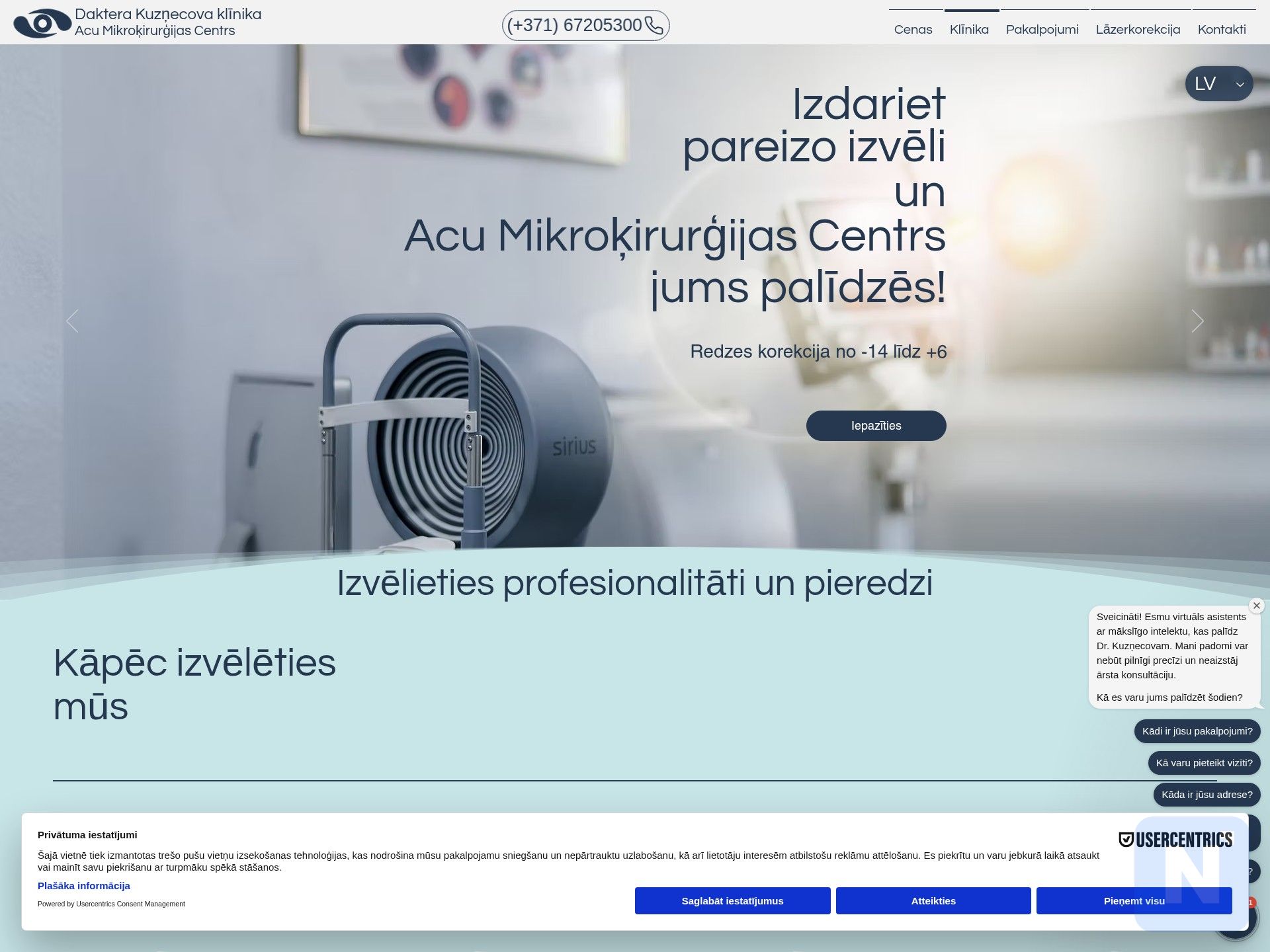 Acu mikroķirurģijas centrs - Daktera Kuzņecova klīnika