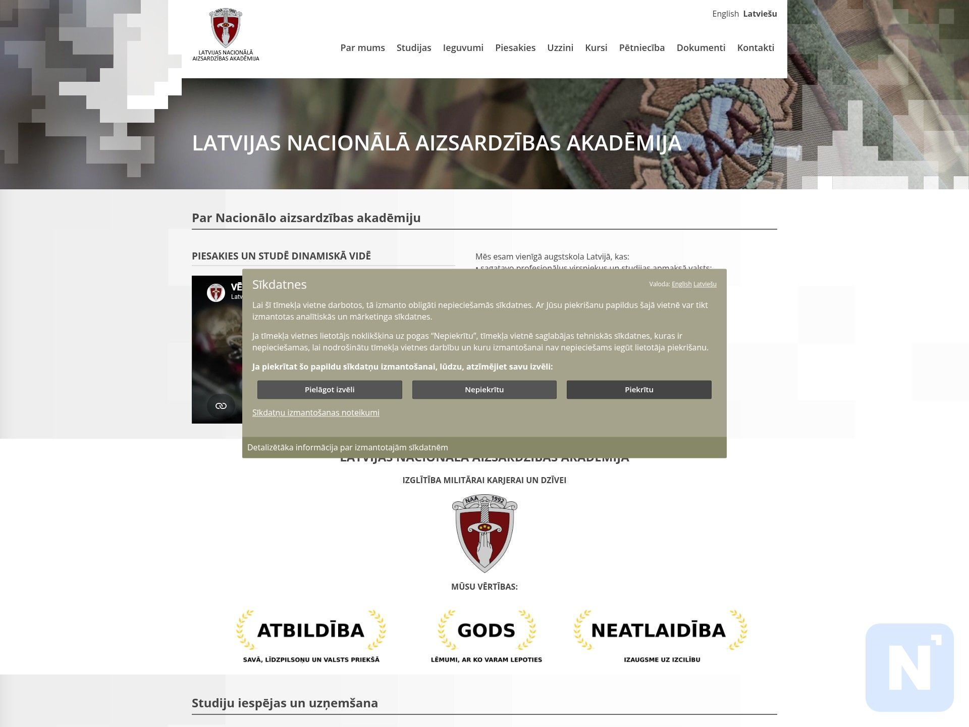 Latvijas Nacionālā aizsardzības akadēmija