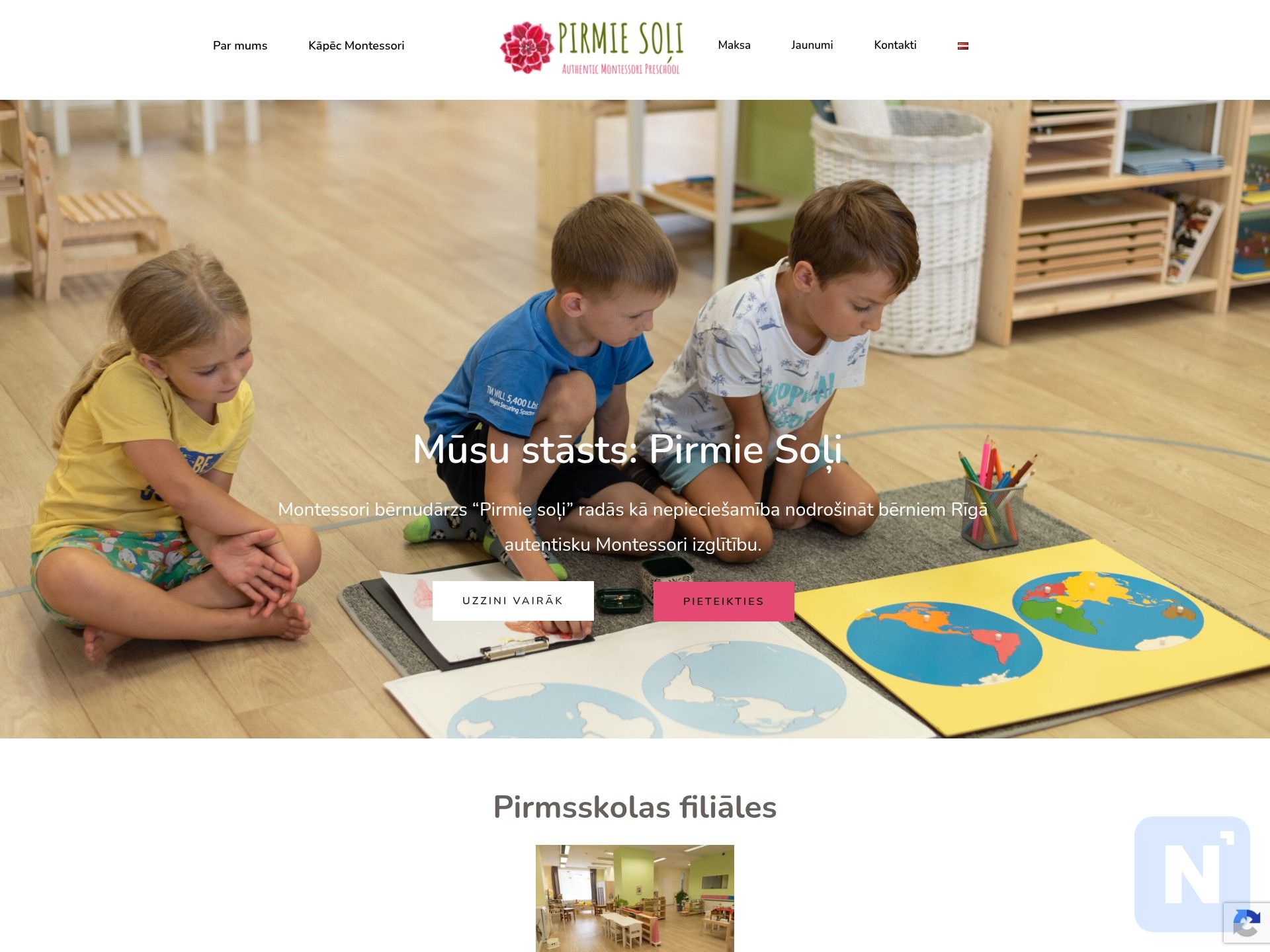 Montessori bērnudārzs Pirmie soļi
