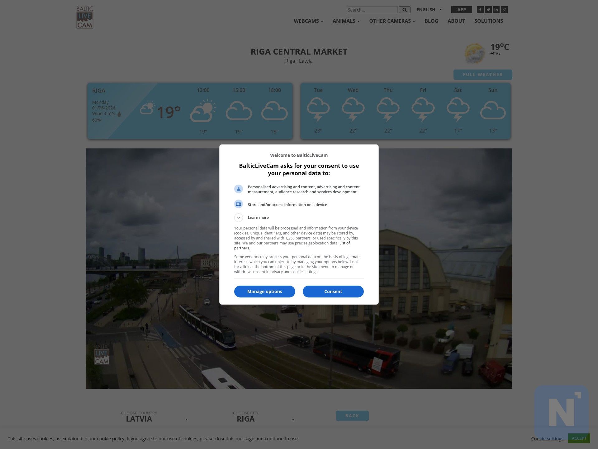 BalticLiveCam – Rīgas Centrāltirgus