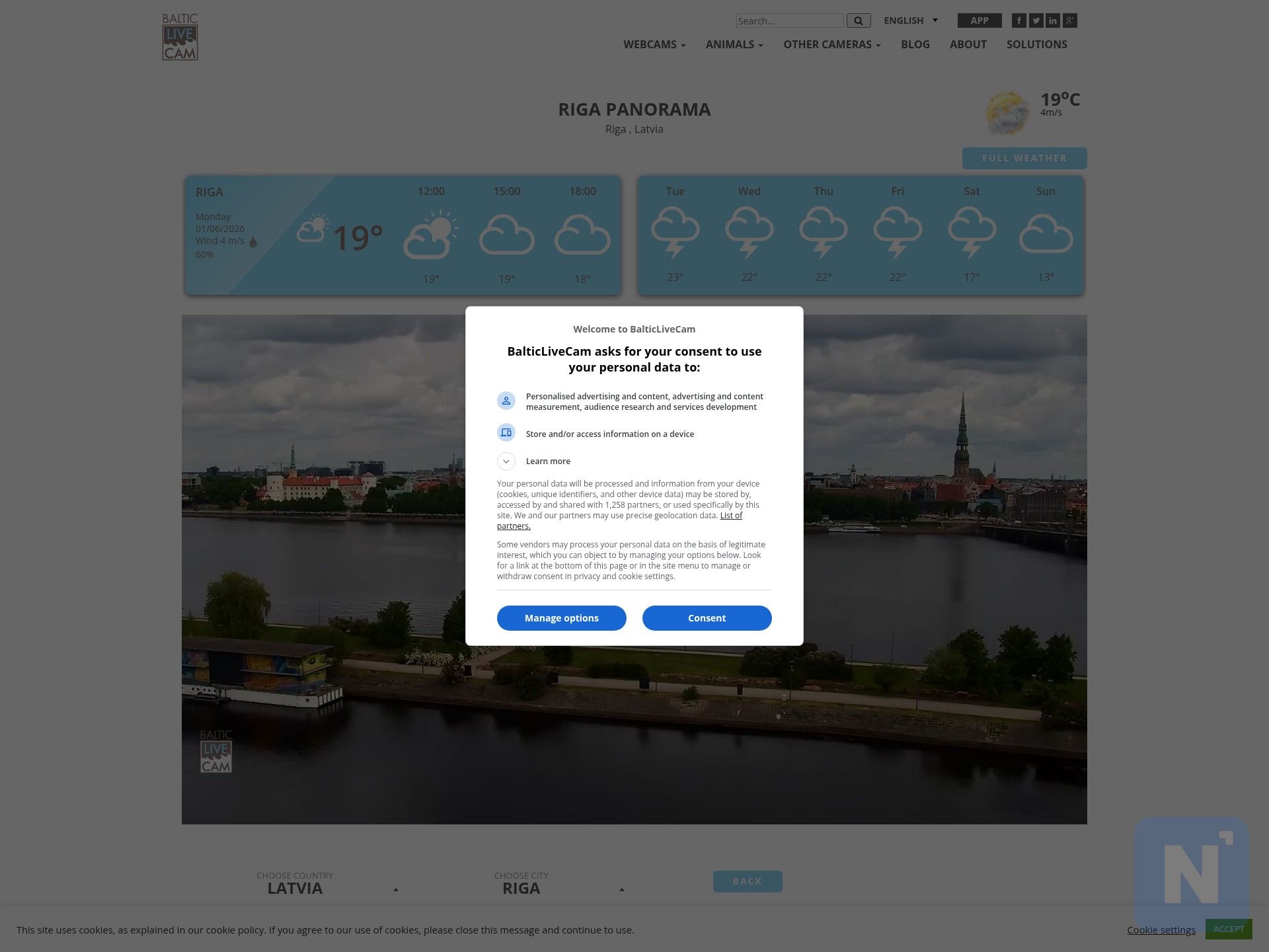 BalticLiveCam – Rīgas panorāma
